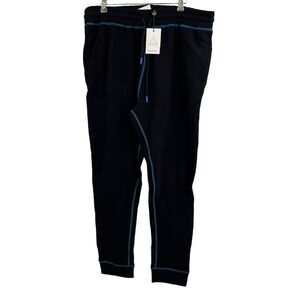 Eleven Paris‎ Mid Weight Black Cotton Drawstring Jogger Sweatpants Size XL New